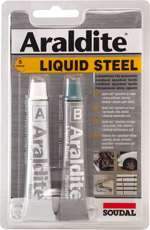 Soudal Araldite Liquid Steel dvousložkové lepidlo na kov 2x15 ml
